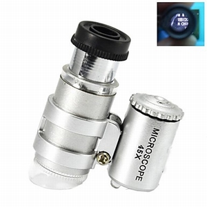 Pocket microscoop zoom 45x met LED