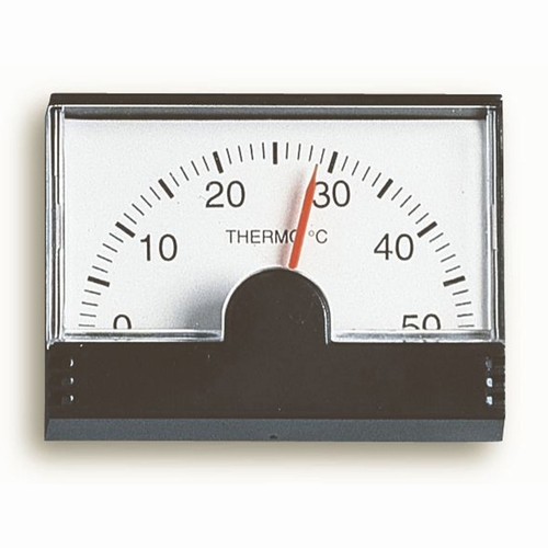 TFA Thermometer zelfklevend (zwart - rechthoekig)