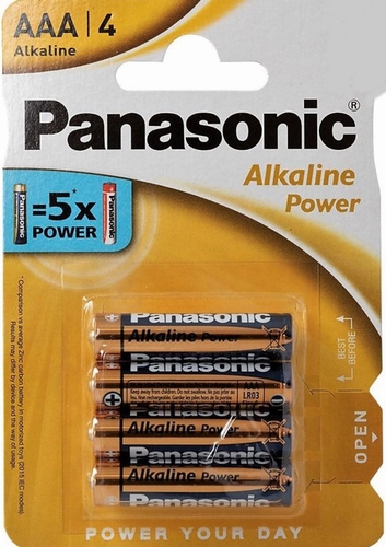 Panasonic Alkaline Power AAA 1.5 Volt 4 stuks