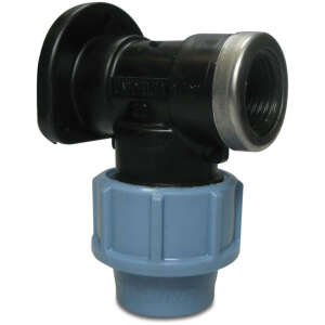PE Muurplaat 25mm x 3-4 inch Binnendraad