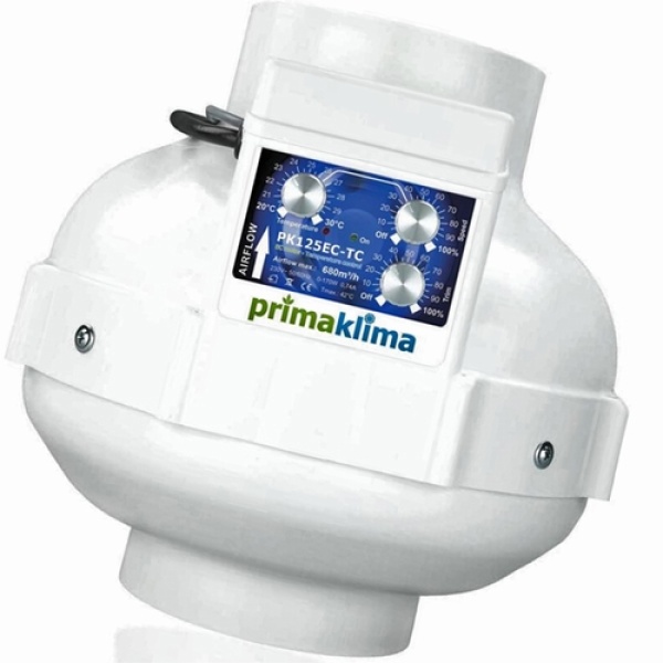 Prima Klima Buisventilator EC-TC met controller 680m³ ø125mm