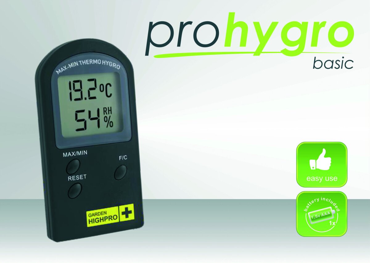 Garden HighPro Min Max Thermo-Hygrometer basic 1 Garden HighPro Min Max Thermo-Hygrometer basic