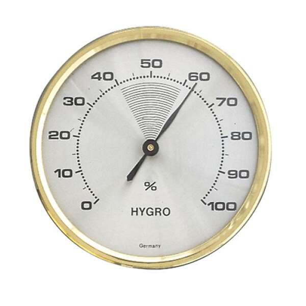 TFA Hygrometer analoog Ø71mm met messing ring