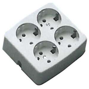 wandcontactdoos opbouw 4-voudig