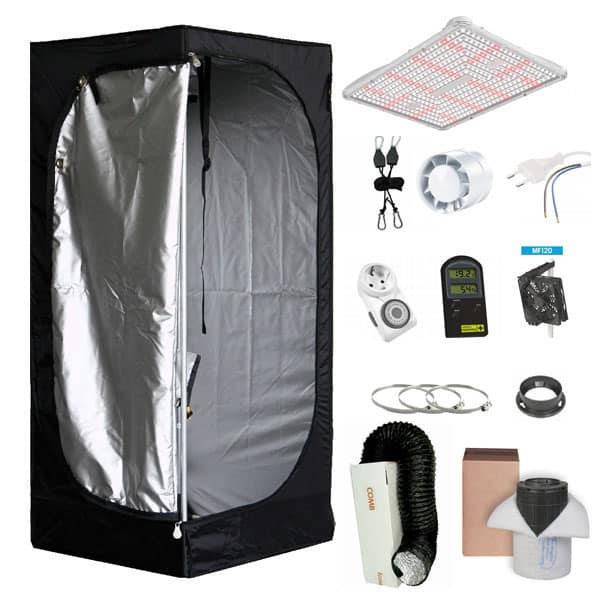 Kweektent 80x80 LED Complete Kweekset 1 KTC 080 LED PP125FS