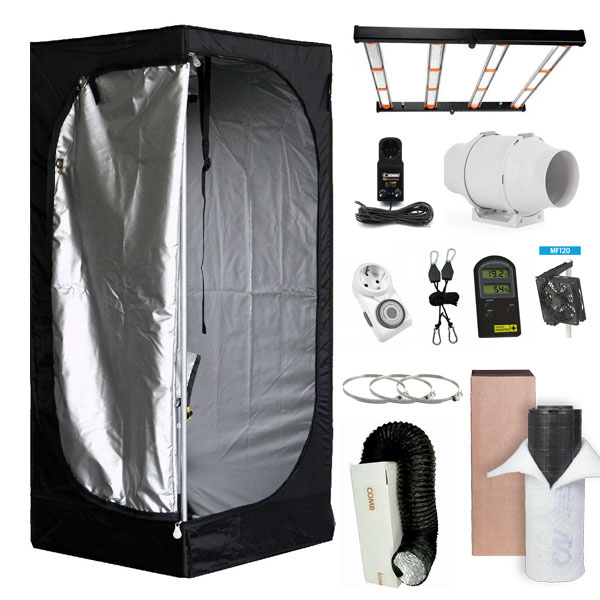 Kweektent 100x100 met spider LED