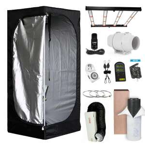 Kweektent Compleet 120x120 Plug and Play met LED