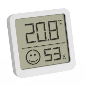 Digitale Thermo-Hygrometer met Smiley wit