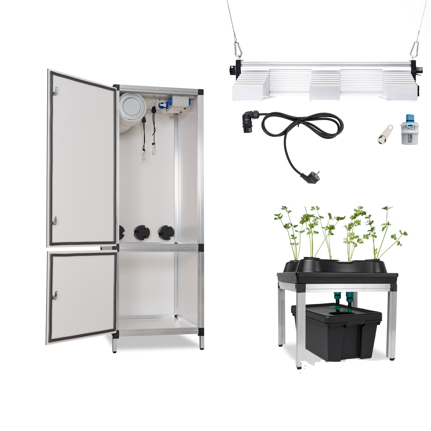 Bonanza Clima 0.35m2 met Sanlight 200W en 3in1 irrigaties 1 Bonanza Clima 0.35m2 met Sanlight 200W en 3in1 irrigaties