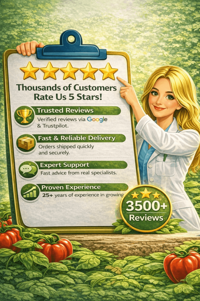 Betrouwbare online tuinwinkel met hoge klantwaardering